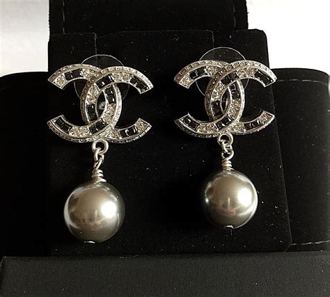 chanel drop earrings ebay|authentic Chanel earrings.